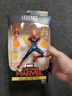 Retro Game Marvel Legends Captain Marvel Binary Form Walmart Exclusive Action Figure