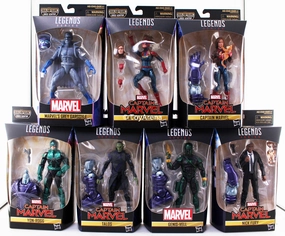Adventure Game Marvel Legends Captain Marvel Wave 1 Set of 7 (Kree Sentry BAF) Action Figures