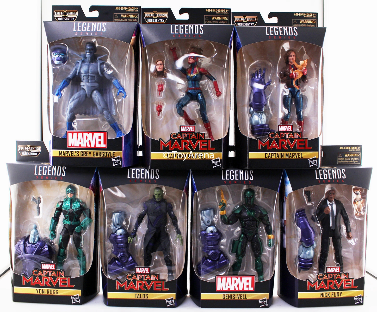 Adventure Game Marvel Legends Captain Marvel Wave 1 Set of 7 (Kree Sentry BAF) Action Figures