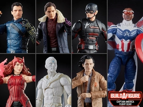 Marvel Legends Disney  Wave (BAF Captain America Flight Gear) Set of 7 Vinyl Replica Detailed Replica
