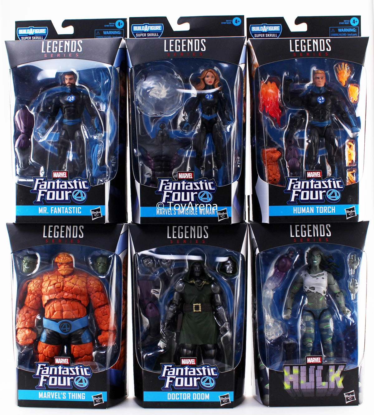 Superhero Statue Marvel Legends Fantastic Four Wave 1 Set of 6 BAF Super Skrull Action Figures