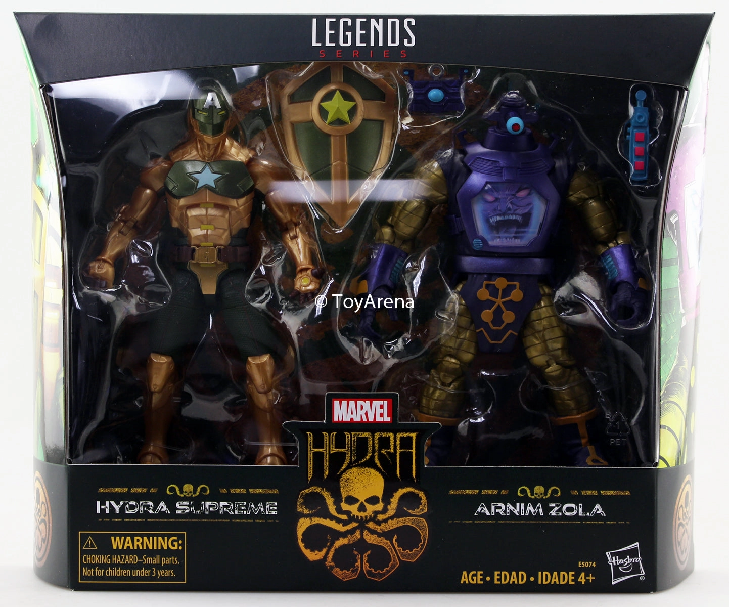 Marvel Legends Hydra Supreme and Arnim Zola Hail Hydra Two-Pack Action Figure Glass Art Biology Model
