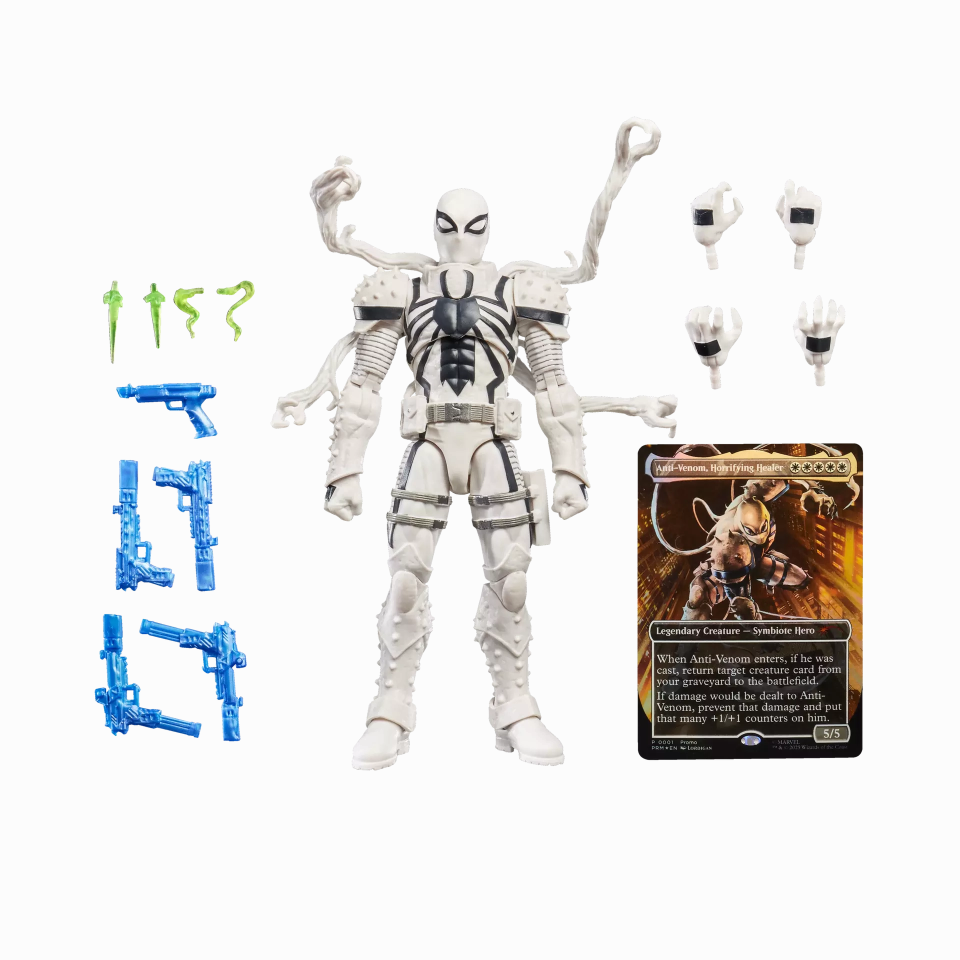 Light Up Feature Marvel Legends Magic The Gathering Agent Anti-Venom Action Figure W/ MTG Card