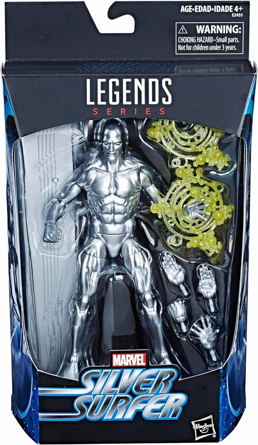 Emerging Brand Metallic Finish Marvel Legends Silver Surfer w/ Board Action Figure