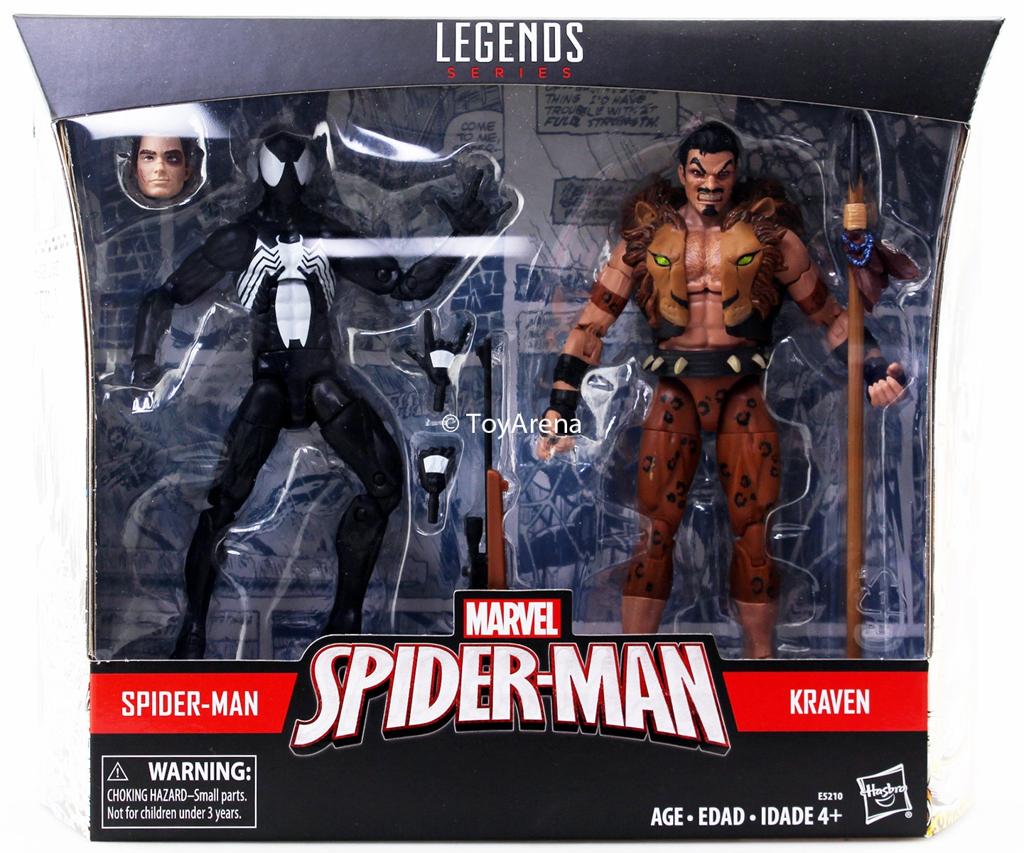 Marvel Legends Spiderman Symbiote and Kraven 2 Pack Action Figure Exclusive Family friendly