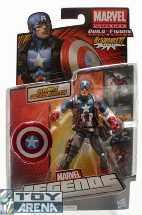 Action Toy Marvel Legends Universe 2013 Wave 1 Ultimate Captain America Hit Monkey Series Action Figure