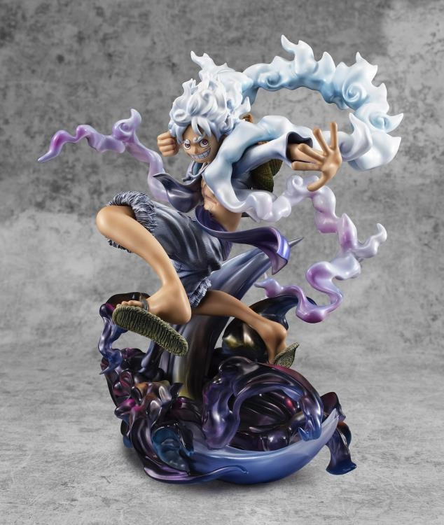 Megahouse POP Portrait of Pirate One Piece WA-MAXIMUM Monkey D. Luffy (Gear 5 Ver.) Statue Figure Display Piece Greek Statue
