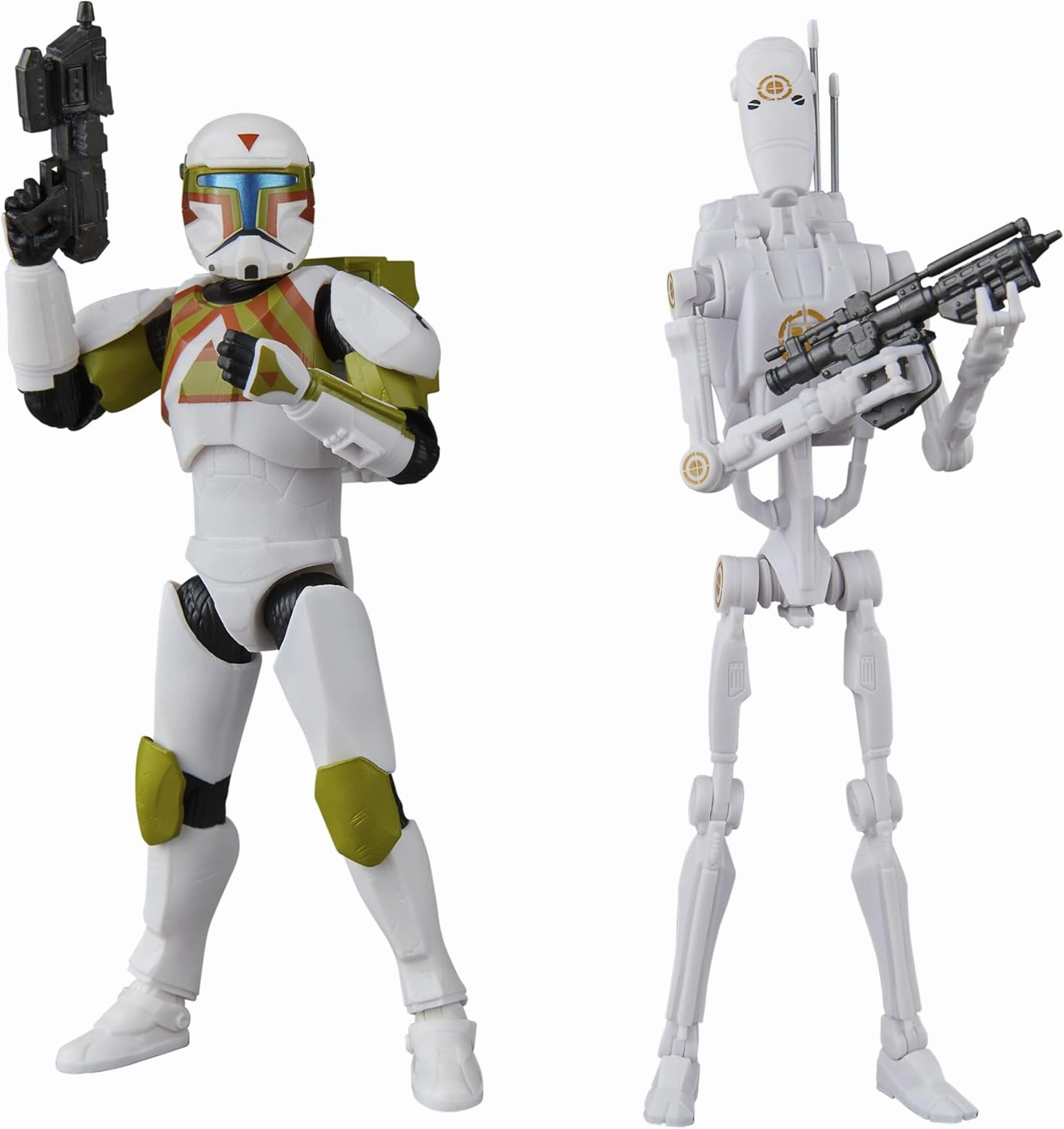 Posable Replica Gender Neutral Hasbro Star Wars Black Series Battlefront II Clone Commando Urban Fighter & B1 Battle Droid Training 6 Inch Action Figure