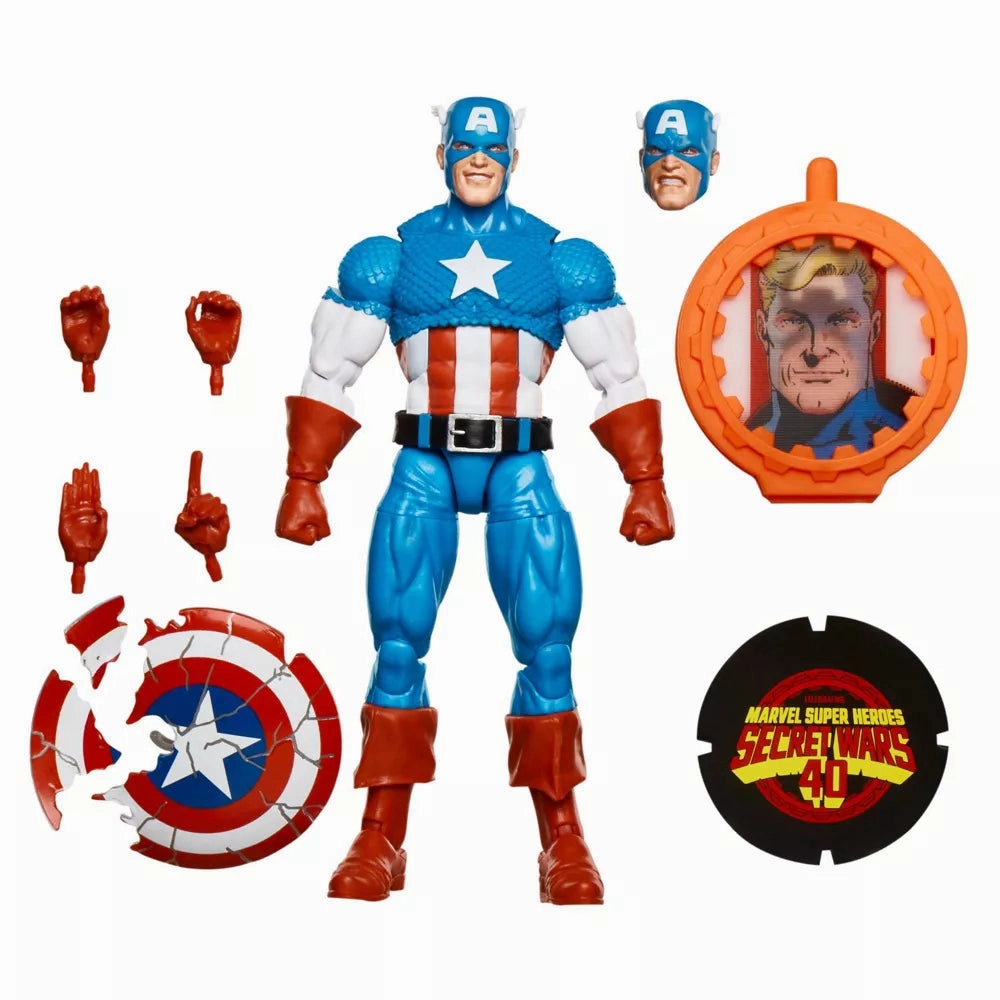 Marvel Legends Secret War Retro Captain America Action Figure Safe For Children Sports Memorabilia