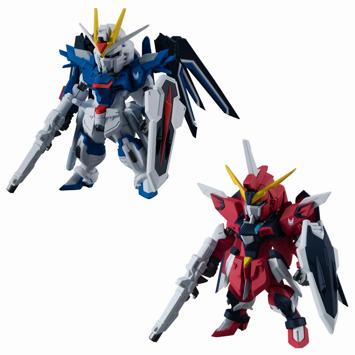 Steampunk Gadget Bandai FW Fusion Works Gundam Converge Seed Freedom Revive (Rising and Immortal) Trading Figure Set of 2