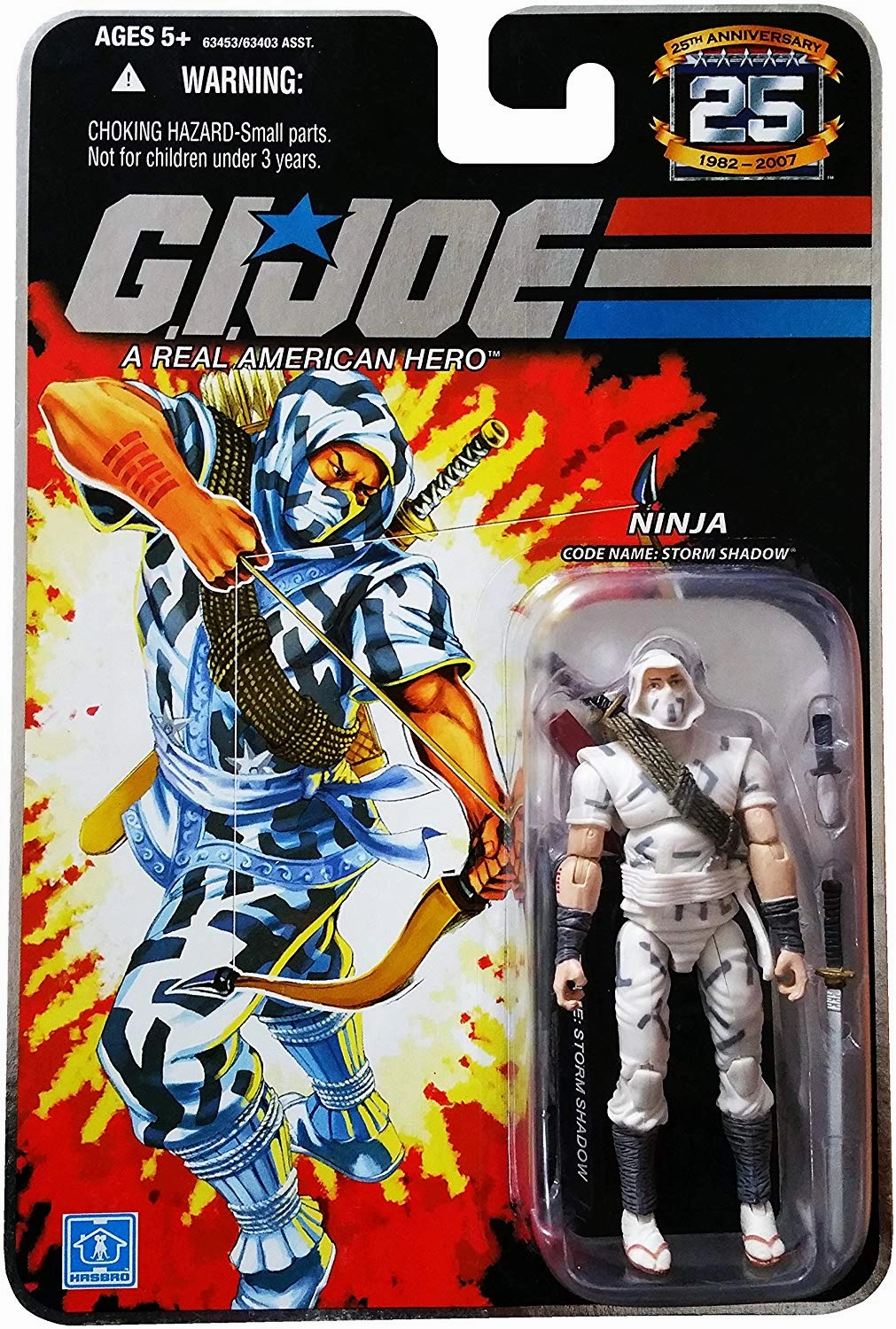 G.I. Joe 25th Anniversary Ninja Code Name Storm Shadow Action Figure Fantasy Warrior Shelf Display