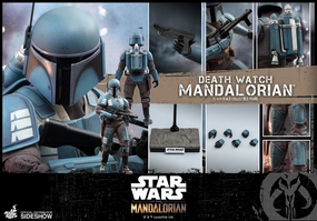 Hot Toys 1/6 Star Wars The Mandalorian Death Watch Mandalorian Sixth Scale Figure TMS026 YouTube Background Premium Collectible