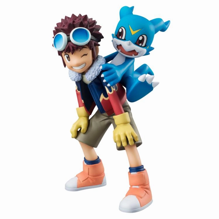 Megahouse Digimon Adventure 02 G.E.M. Motomiya & Veemon Scale Statue Figures Customizable Toy