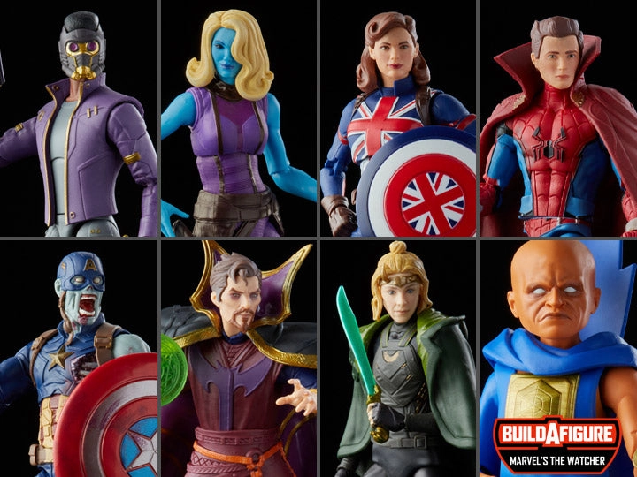 Marvel Legends Disney  What If...? Wave 1 set of 7 (BAF Marvel's The Watcher) Action Figure Summer Toy Historic Figure