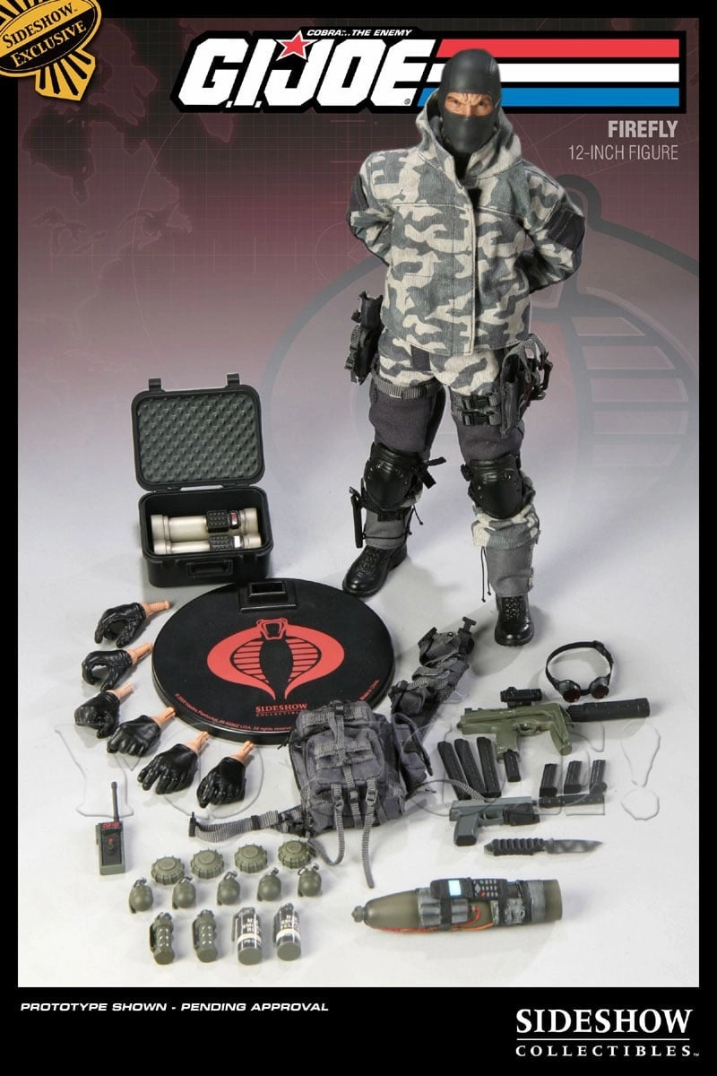 Collectible Replica Sideshow Collectible 1/6 G.I. Joe Cobra Saboteur Firefly Sixth Scale Figure