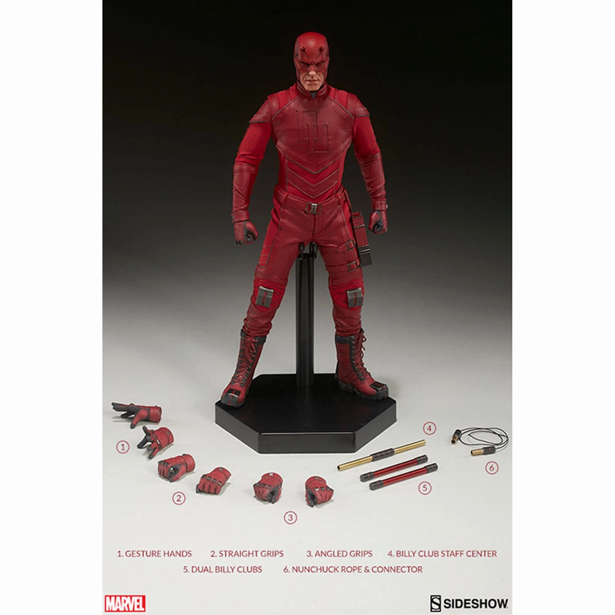 Sideshow Collectibles 1/6 Marvel Comics Daredevil Sixth Scale Figure Transforming Toy Child Safe