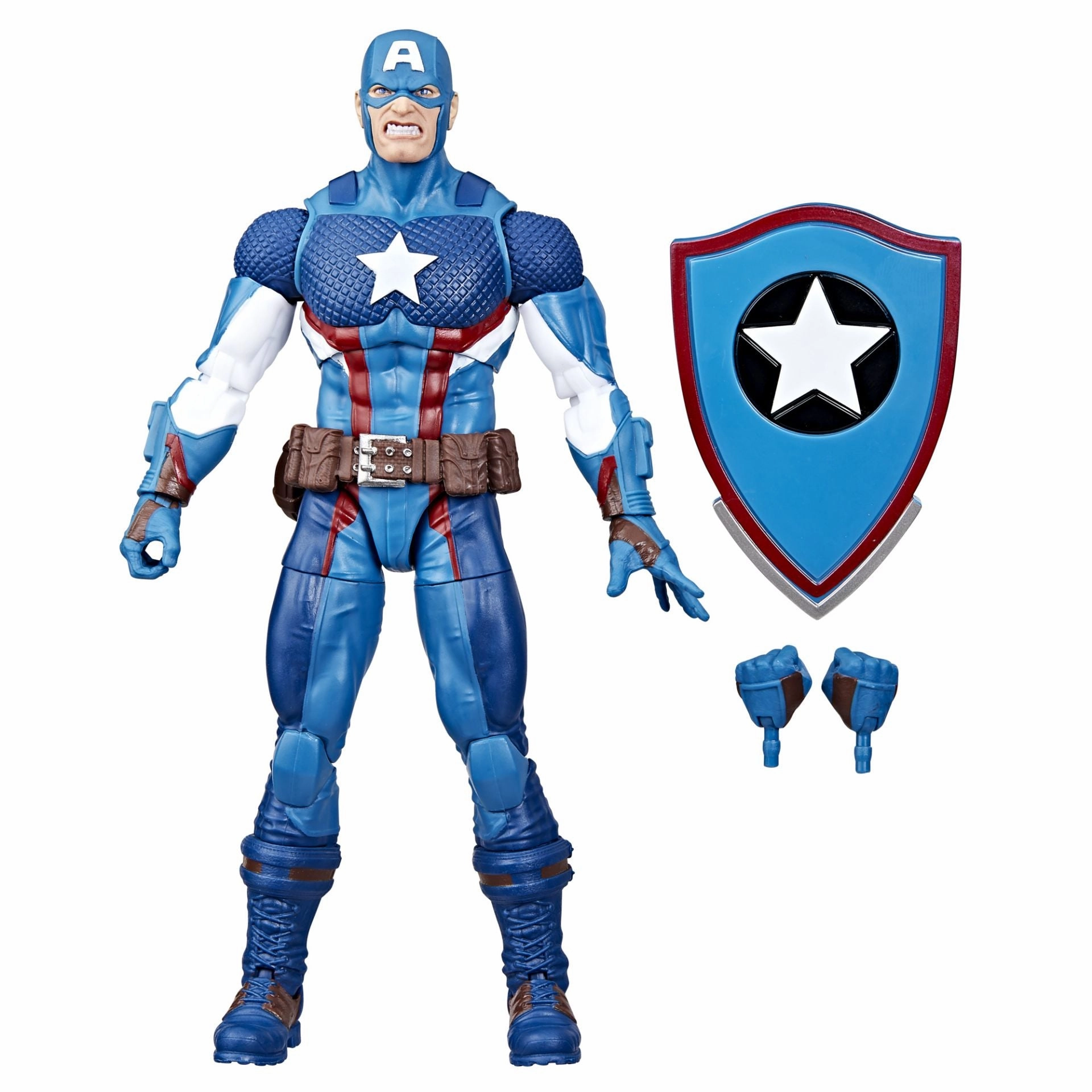 Marvel Legends Captain America (Secret Empire Comics) Action Figure Battle Statue Multiple Accessories