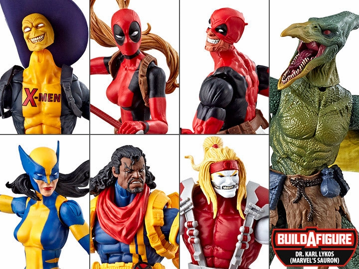 Marvel Legends Deadpool Wave 2 set of 6 BAF Sauron Action Figures Abstract Form