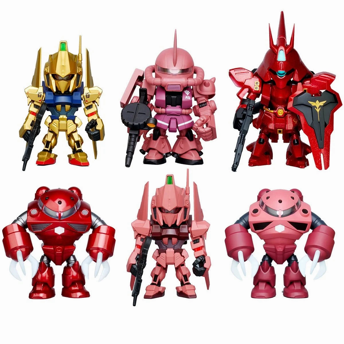 Cute Animal Bandai Mobile Suit Gundam QMSV Mini Char's Custom Sealed Box Set of 8