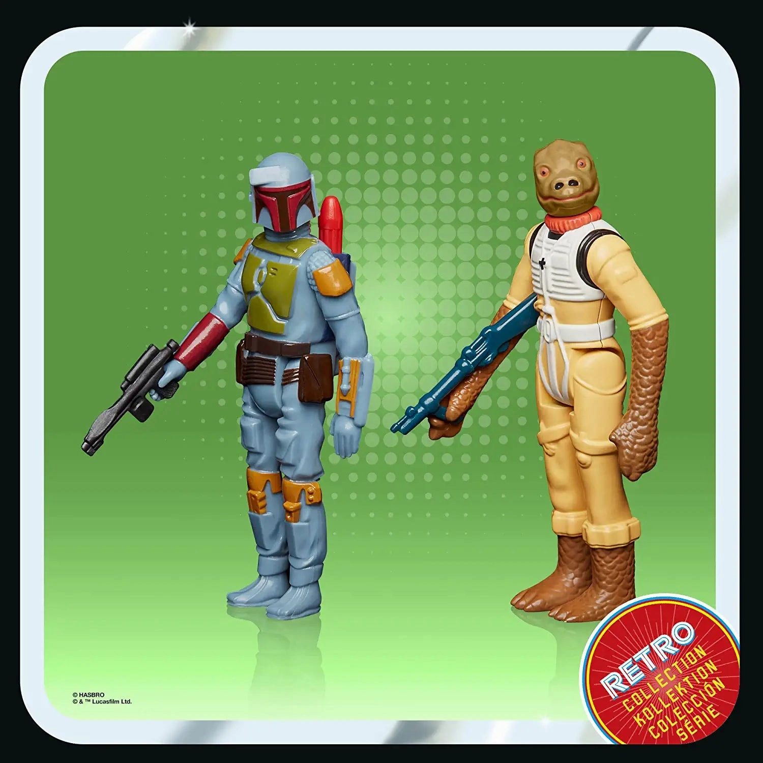 Star Wars Retro Collection Boba Fett & Bossk 3.75" Action Figure Fantasy Statue Fantasy Quest