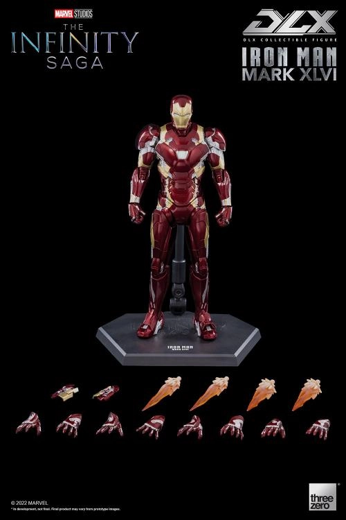 Mythical Figure ThreeZero 1/12 Avengers: Civil War Infinity Saga Iron Man Mark XLVI 46 DLX Scale Figure
