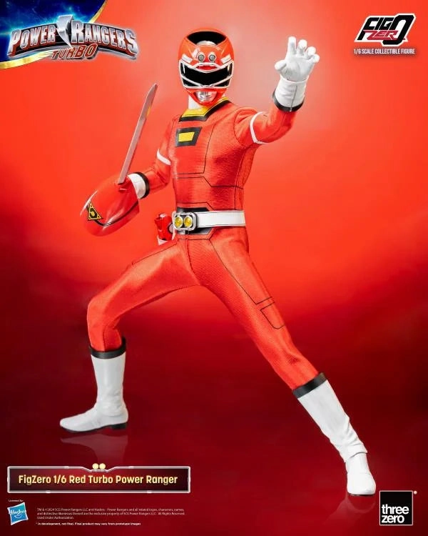 ThreeZero FigZero 1/6 Power Rangers Turbo Red Turbo Ranger Scale Action Figure Reptile Figure Fine Detail