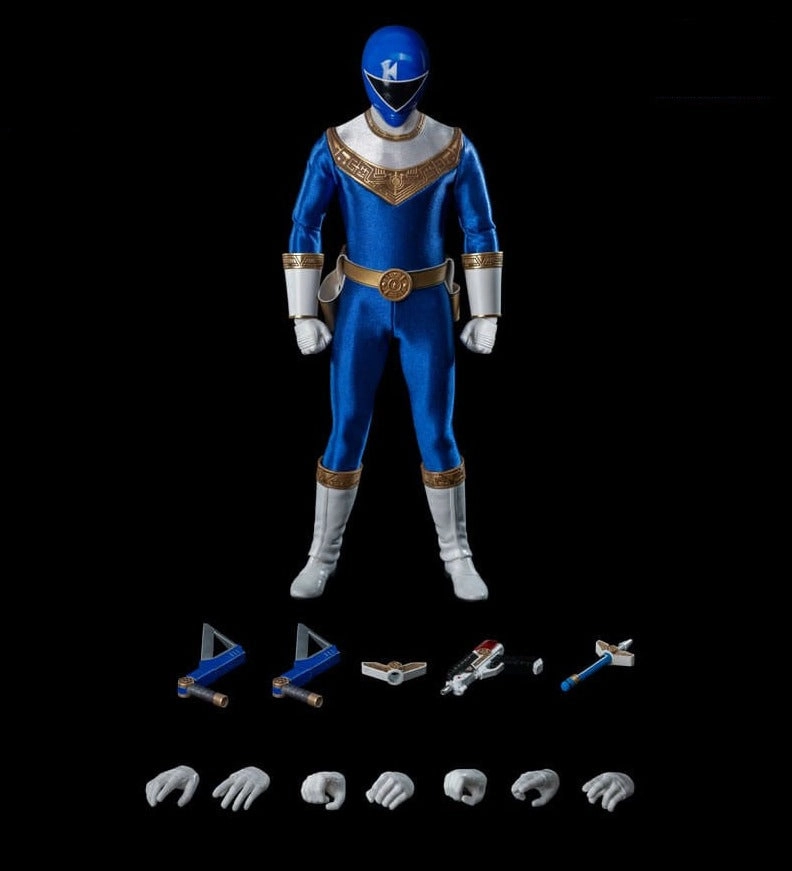 Underground Scene Super Deformed ThreeZero FigZero 1/6 Power Rangers Zeo Ranger III Blue Scale Action Figure
