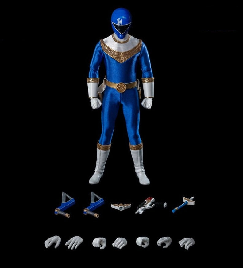 ThreeZero FigZero 1/6 Power Rangers Zeo Ranger III Blue Scale Action Figure Greek Statue Legendary Hero