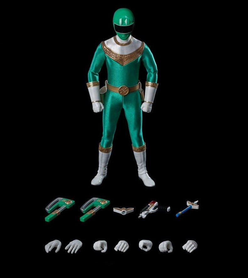 ThreeZero FigZero 1/6 Power Rangers Zeo Ranger IV Green Scale Action Figure Gaming Toy Valuable Collectible