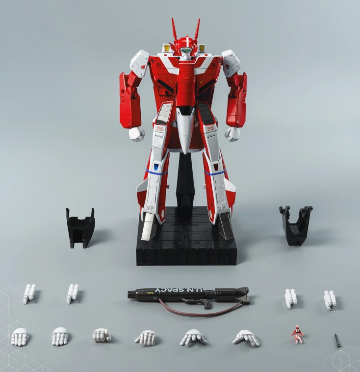 Premium Collectible Licensed Product ThreeZero Robotech Macross ROBO-DOU VF-1J Veritech (Miriya Sterling) Action Figure