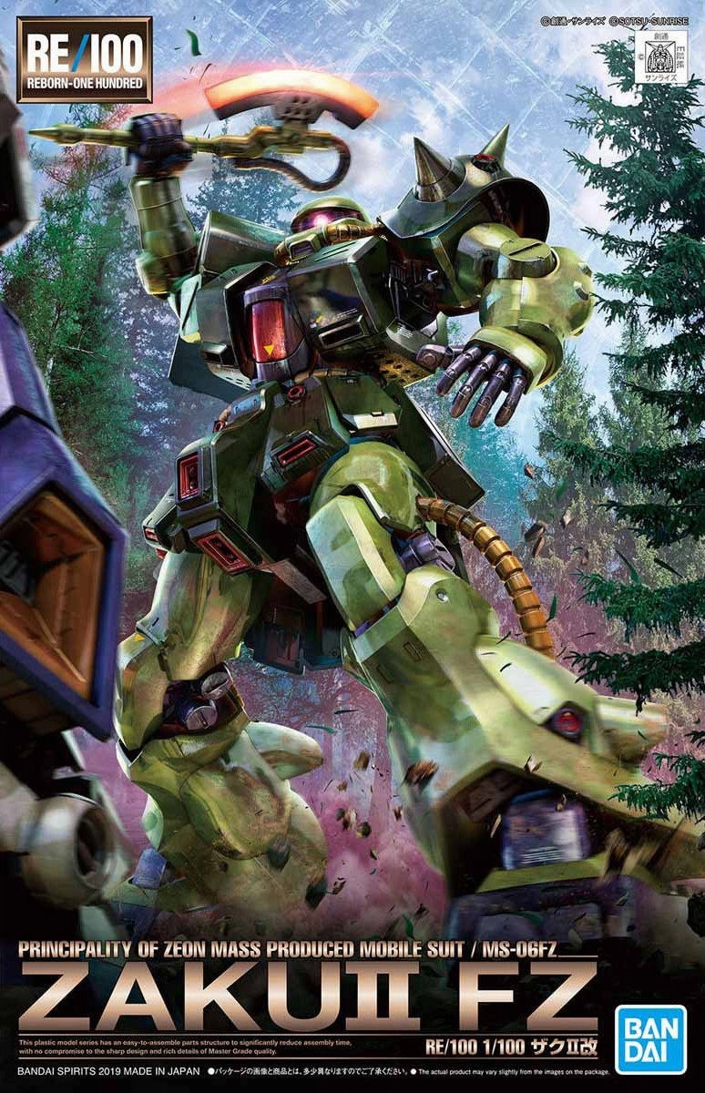 Anime Model Architectural Model Gundam RE/100 #013 Gundam 0080 MS-06FZ Zaku II FZ Model Kit