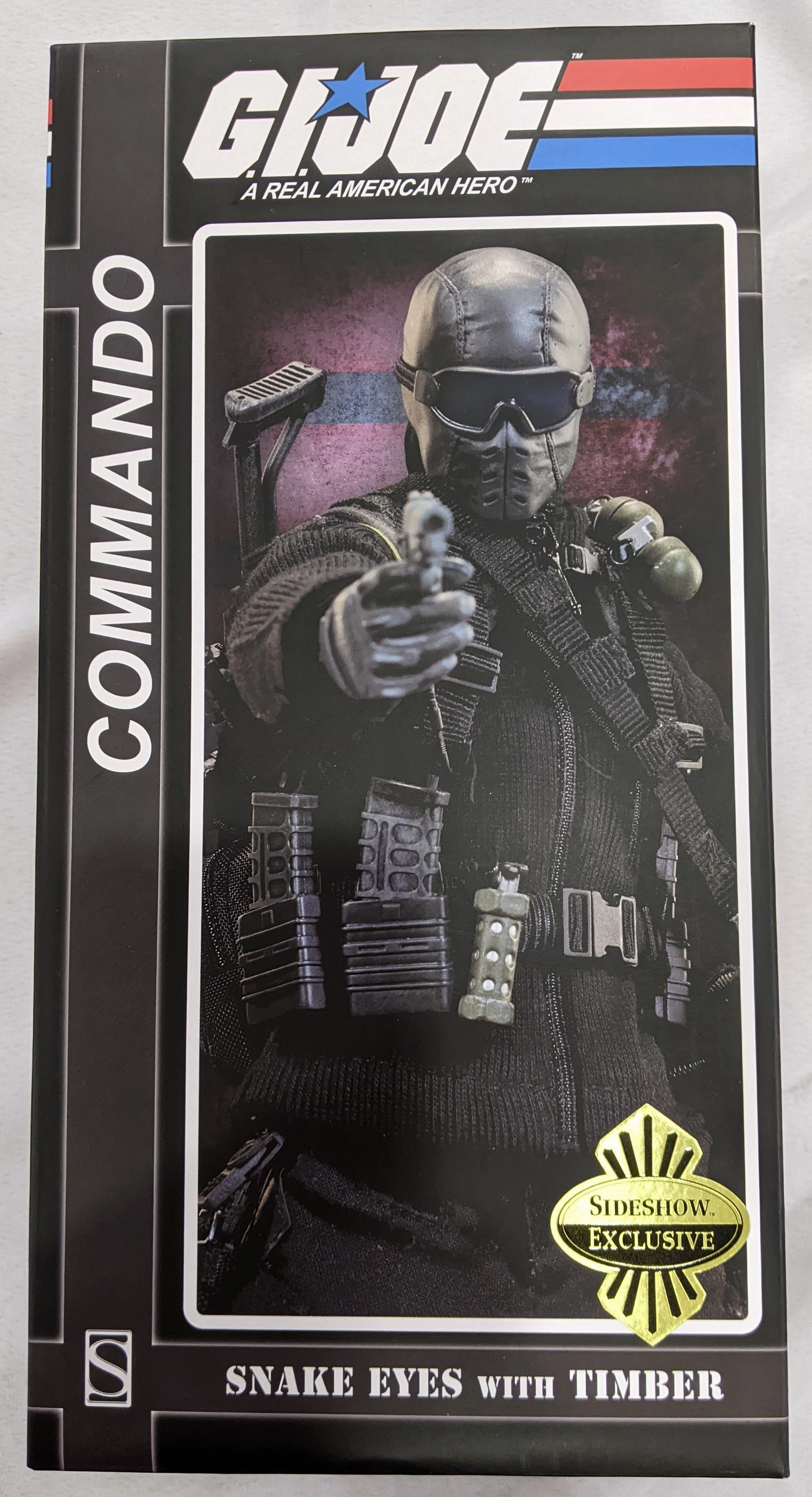 Sideshow Collectible 1/6 G.I. Joe Commando Snake Eyes with Timber Sixth Scale Figure *Open Box* Collectible Toy Robot Toy
