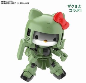 Collectible Statue Gundam SDCS Cross Silhouette Hello Kitty X MS-06 Zaku II Model Kit